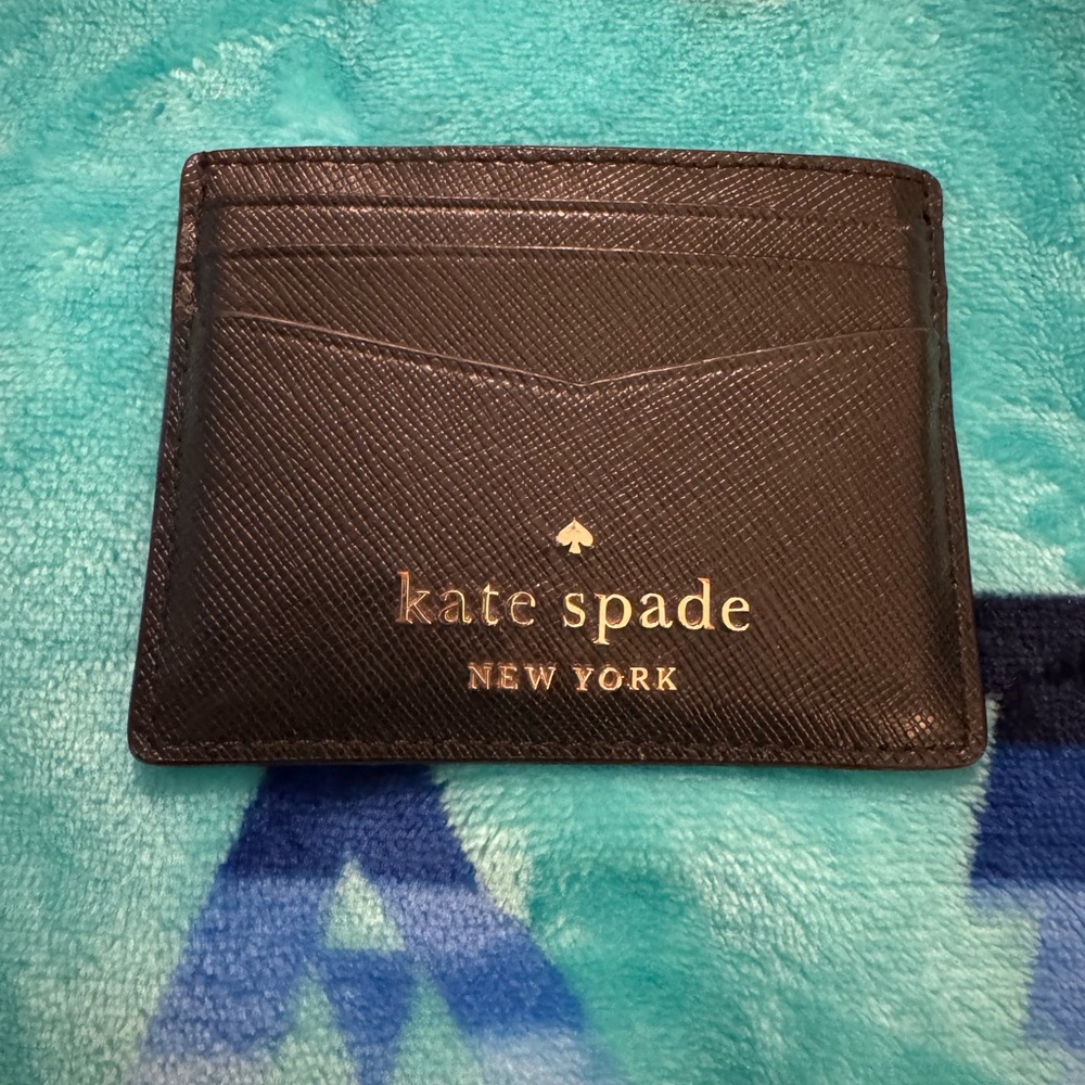 Kate Spade Black Leather Card Holder